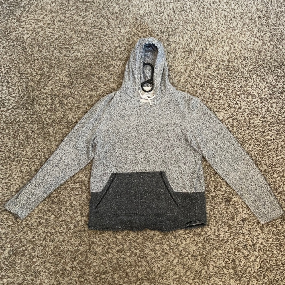 Hooded Long Sleeve White & Black